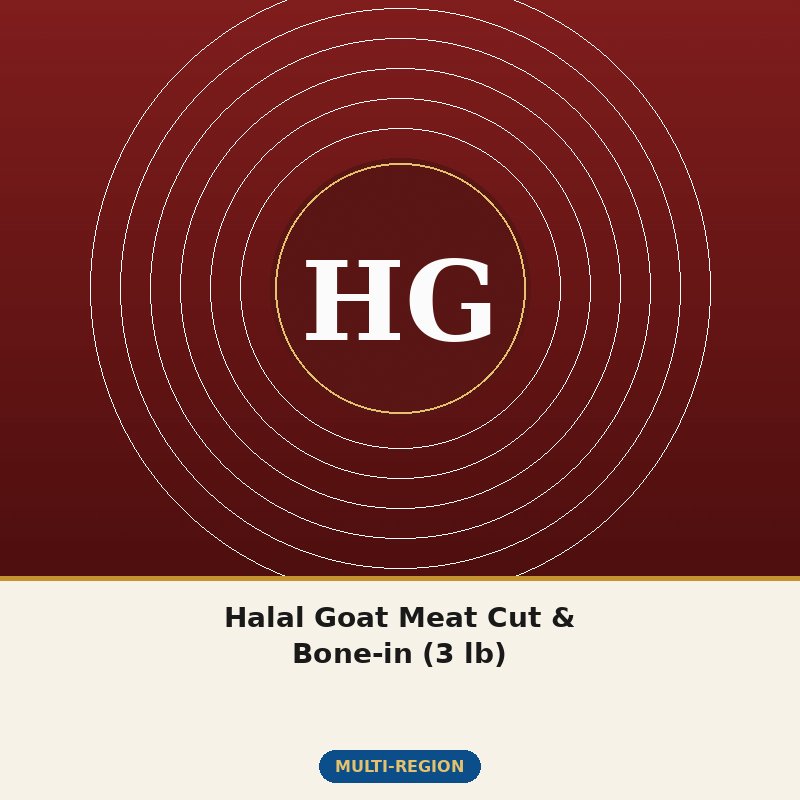 Halal Goat Meat Cut & Bone-in (3 lb)