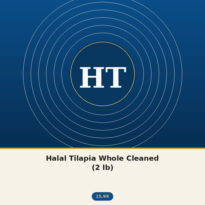 Halal Tilapia Whole Cleaned (2 lb)